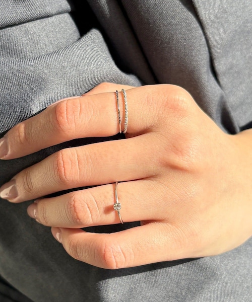 Lattice（Lattice）の「ストーンリングセット(3P)（リング・レディース・ゴールド/シルバー・FREE）」の2枚目の写真