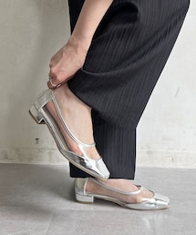 un dix cors | スクエアクリアフラットパンプス(その他シューズ)