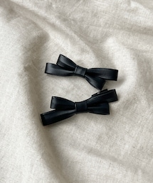 レザー調リボンクリップ／KIDS