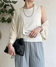 un dix cors | チュール使いタンクトップ(タンクトップ)