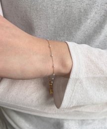 <ステンレス>華奢パールブレスレット