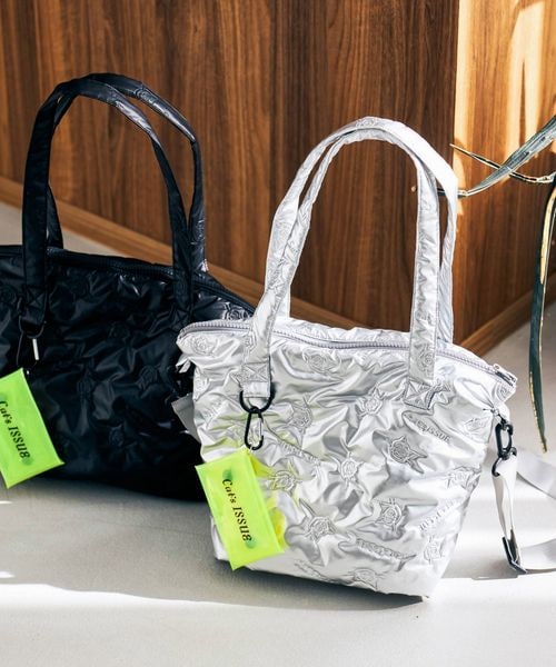 GLOBAL WORK（グローバルワーク）の「Cat's ISSUE/撥水マルチWAYキルトバッグ/636178（バッグ・ブラック09/シルバー12・ONESIZE）」の2枚目の写真