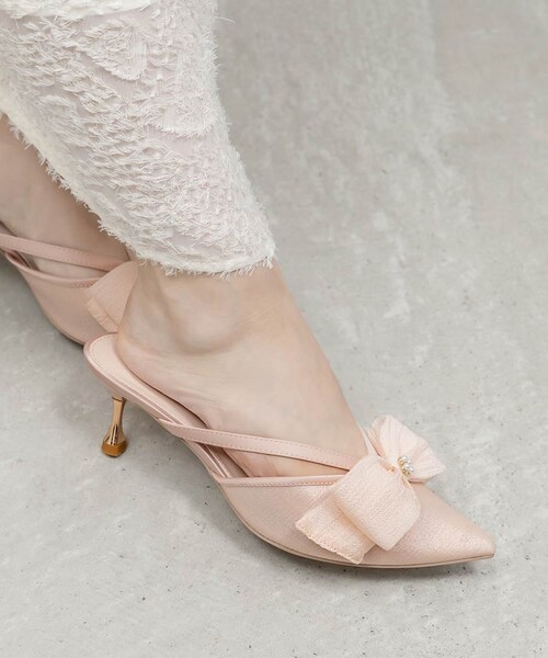 RANDA（ランダ）の「シアーリボンミュールパンプス（その他・レディース・その他）」の2枚目の写真