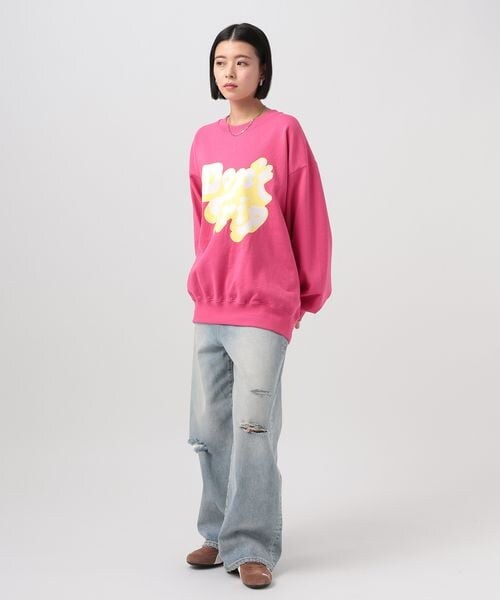 BAYFLOW（ベイフロー）の「別注プリントスウェットプルオーバー（ユニセックス）（その他・オフホワイト11/ピンク20/グリーン70・M/L）」の13枚目の写真