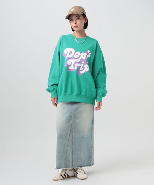 BAYFLOW（ベイフロー）の「別注プリントスウェットプルオーバー（ユニセックス）（その他・オフホワイト11/ピンク20/グリーン70・M/L）」の17枚目の写真