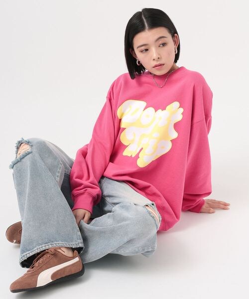 BAYFLOW（ベイフロー）の「別注プリントスウェットプルオーバー（ユニセックス）（その他・オフホワイト11/ピンク20/グリーン70・M/L）」の16枚目の写真