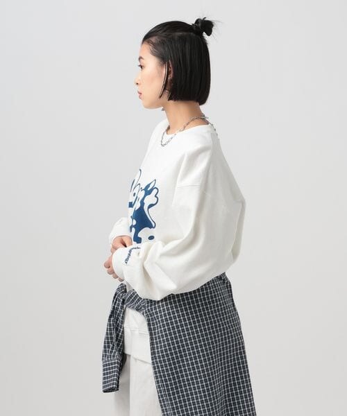 BAYFLOW（ベイフロー）の「別注プリントスウェットプルオーバー（ユニセックス）（その他・オフホワイト11/ピンク20/グリーン70・M/L）」の10枚目の写真