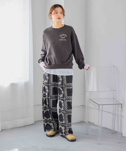 studio CLIP（スタディオクリップ）の「ブロック刺繍レースパンツ