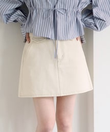 Kastane | 【SETUP対応】フラップデニムミニスカート(デニムスカート)