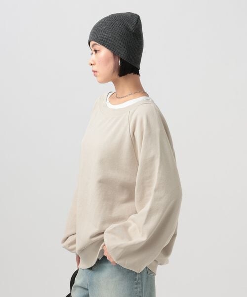 BAYFLOW（ベイフロー）の「[WEB限定]ルーズスウェット（その他・オフホワイト11/グレー15/ブラック19/ピンク20/ベージュ55・F）」の5枚目の写真