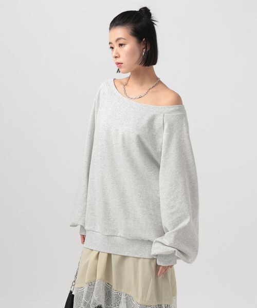 BAYFLOW（ベイフロー）の「[WEB限定]ルーズスウェット（その他・オフホワイト11/グレー15/ブラック19/ピンク20/ベージュ55・F）」の16枚目の写真