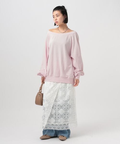 BAYFLOW（ベイフロー）の「[WEB限定]ルーズスウェット（その他・オフホワイト11/グレー15/ブラック19/ピンク20/ベージュ55・F）」の20枚目の写真