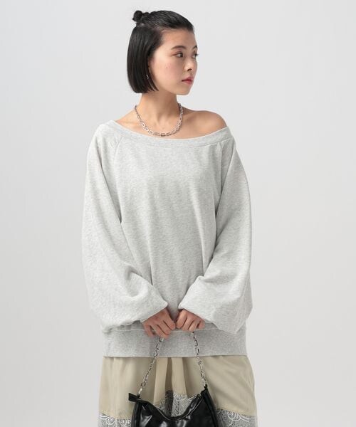 BAYFLOW（ベイフロー）の「[WEB限定]ルーズスウェット（その他・オフホワイト11/グレー15/ブラック19/ピンク20/ベージュ55・F）」の14枚目の写真