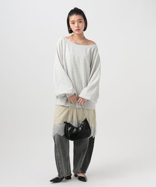 BAYFLOW（ベイフロー）の「[WEB限定]ルーズスウェット（その他・オフホワイト11/グレー15/ブラック19/ピンク20/ベージュ55・F）」の11枚目の写真