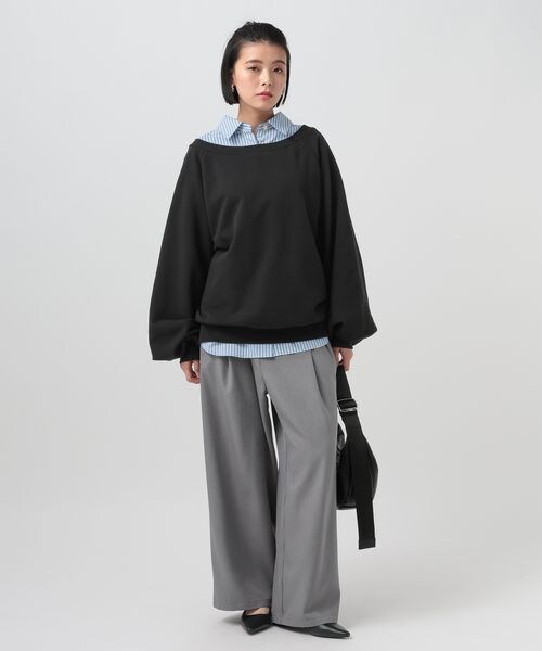 BAYFLOW（ベイフロー）の「[WEB限定]ルーズスウェット（その他・オフホワイト11/グレー15/ブラック19/ピンク20/ベージュ55・F）」の18枚目の写真