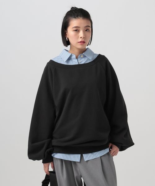 BAYFLOW（ベイフロー）の「[WEB限定]ルーズスウェット（その他・オフホワイト11/グレー15/ブラック19/ピンク20/ベージュ55・F）」の19枚目の写真