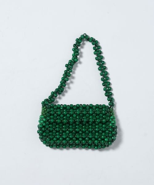 JEANASIS（ジーナシス）の「ビーズミニショルダーBAG（バッグ・シルバー(12)/グリーン(78)・FREE）」の2枚目の写真