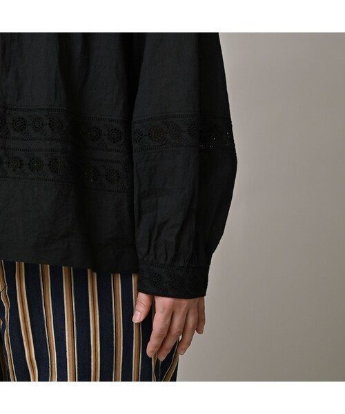 45R（フォーティファイブアール）の「インドカディのカットワークdeTシャツ（その他・レディース・92-クロ・00-フリー）」の9枚目の写真