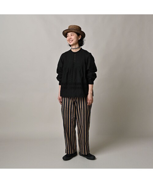 45R（フォーティファイブアール）の「インドカディのカットワークdeTシャツ（その他・レディース・92-クロ・00-フリー）」の3枚目の写真