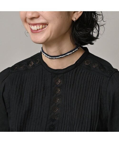 45R（フォーティファイブアール）の「インドカディのカットワークdeTシャツ（その他・レディース・92-クロ・00-フリー）」の7枚目の写真