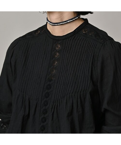 45R（フォーティファイブアール）の「インドカディのカットワークdeTシャツ（その他・レディース・92-クロ・00-フリー）」の8枚目の写真