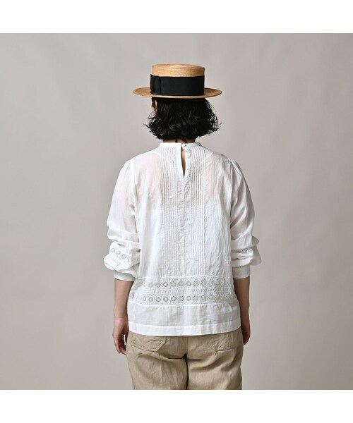 45R（フォーティファイブアール）の「インドカディのカットワークdeTシャツ（その他・レディース・02-白・00-フリー）」の6枚目の写真