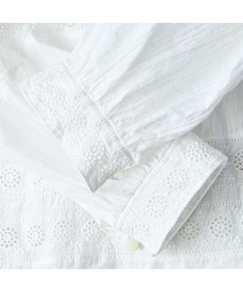 45R（フォーティファイブアール）の「インドカディのカットワークdeTシャツ（その他・レディース・02-白・00-フリー）」の15枚目の写真