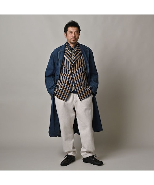 45R（フォーティファイブアール）の「麦比古デニムの908ワークコート（インディゴ 重）（ジャケット/アウター・レディース・77-インディゴ 重・02-S/04-L）」の8枚目の写真