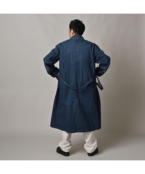 45R（フォーティファイブアール）の「麦比古デニムの908ワークコート（インディゴ 重）（ジャケット/アウター・レディース・77-インディゴ 重・02-S/04-L）」の10枚目の写真