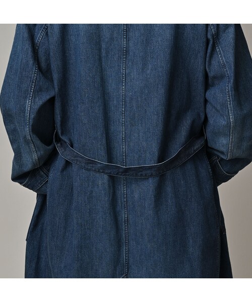 45R（フォーティファイブアール）の「麦比古デニムの908ワークコート（インディゴ 重）（ジャケット/アウター・レディース・77-インディゴ 重・02-S/04-L）」の15枚目の写真