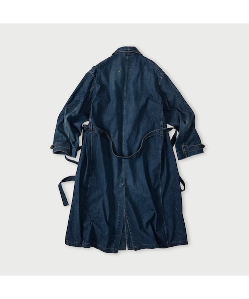 45R（フォーティファイブアール）の「麦比古デニムの908ワークコート（インディゴ 重）（ジャケット/アウター・レディース・77-インディゴ 重・02-S/04-L）」の2枚目の写真