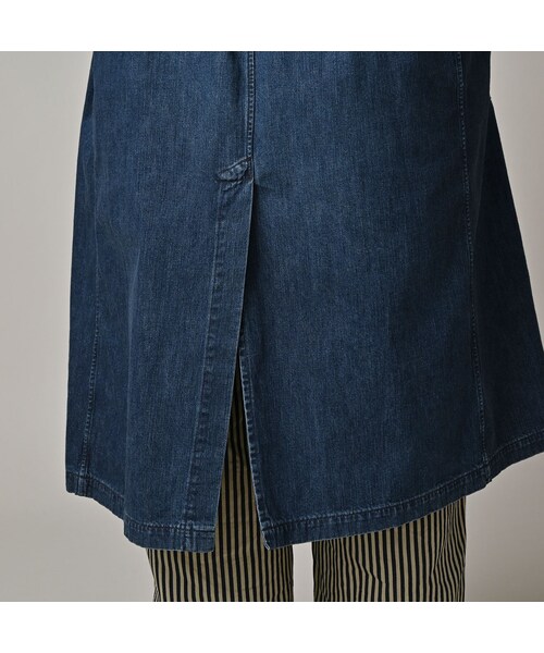 45R（フォーティファイブアール）の「麦比古デニムの908ワークコート（インディゴ 重）（ジャケット/アウター・レディース・77-インディゴ 重・02-S/04-L）」の16枚目の写真