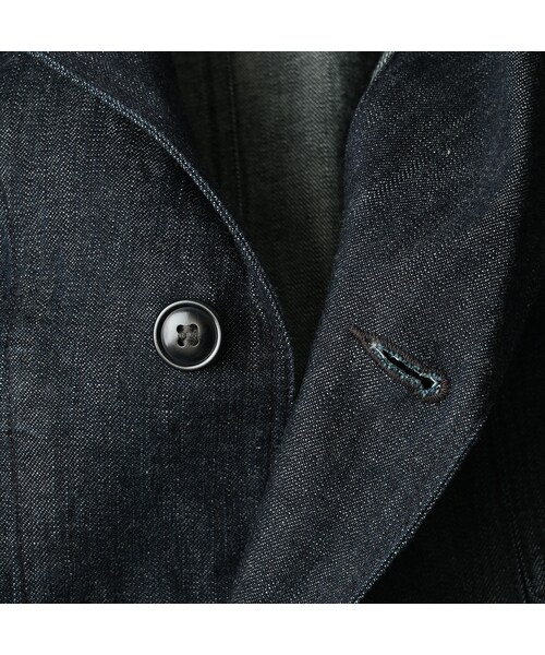 45R（フォーティファイブアール）の「麦比古デニムの908ワークコート（インディゴ 濃）（ジャケット/アウター・レディース・79-インディゴ 濃・02-S/04-L）」の19枚目の写真