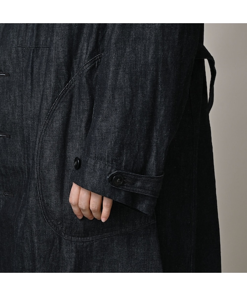45R（フォーティファイブアール）の「麦比古デニムの908ワークコート（インディゴ 濃）（ジャケット/アウター・レディース・79-インディゴ 濃・02-S/04-L）」の13枚目の写真