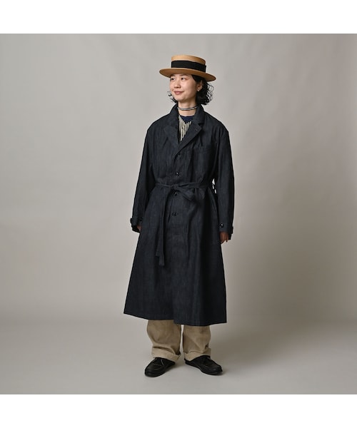 45R（フォーティファイブアール）の「麦比古デニムの908ワークコート（インディゴ 濃）（ジャケット/アウター・レディース・79-インディゴ 濃・02-S/04-L）」の6枚目の写真