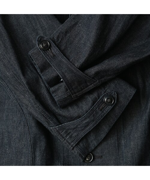 45R（フォーティファイブアール）の「麦比古デニムの908ワークコート（インディゴ 濃）（ジャケット/アウター・レディース・79-インディゴ 濃・02-S/04-L）」の20枚目の写真