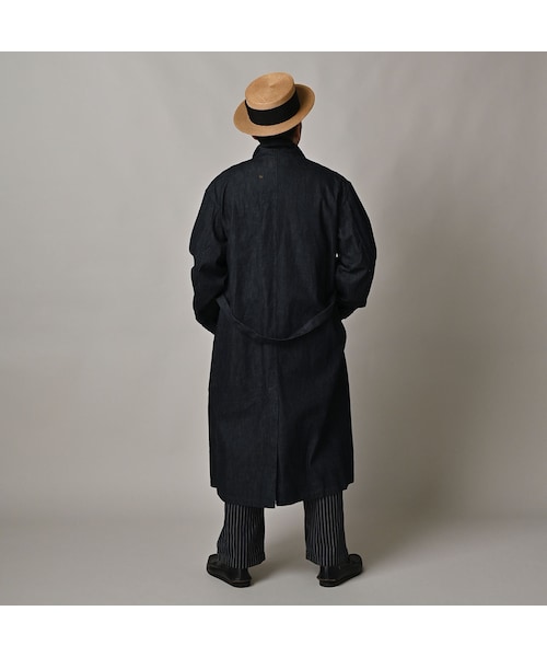 45R（フォーティファイブアール）の「麦比古デニムの908ワークコート（インディゴ 濃）（ジャケット/アウター・レディース・79-インディゴ 濃・02-S/04-L）」の9枚目の写真