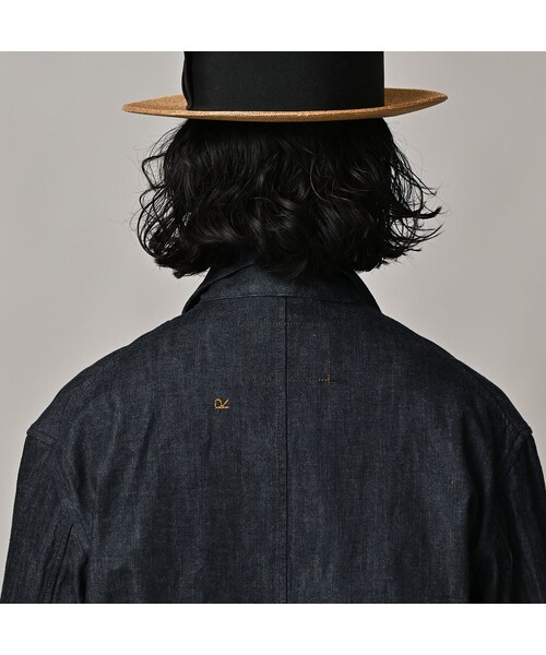45R（フォーティファイブアール）の「麦比古デニムの908ワークコート（インディゴ 濃）（ジャケット/アウター・レディース・79-インディゴ 濃・02-S/04-L）」の14枚目の写真