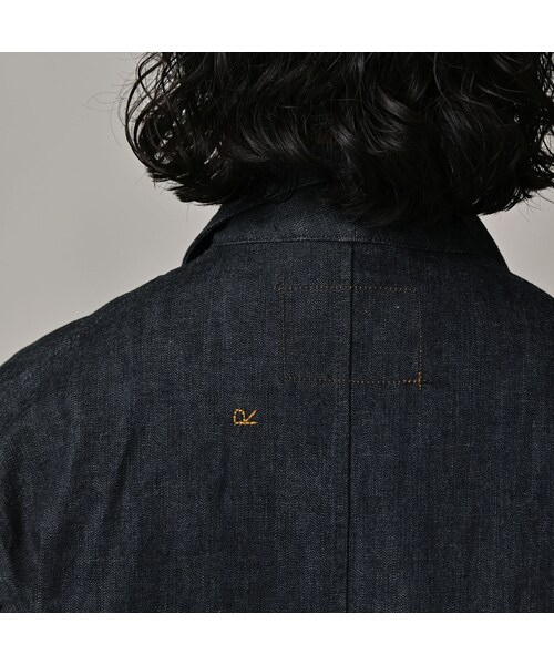 45R（フォーティファイブアール）の「麦比古デニムの908ワークコート（インディゴ 濃）（ジャケット/アウター・レディース・79-インディゴ 濃・02-S/04-L）」の16枚目の写真