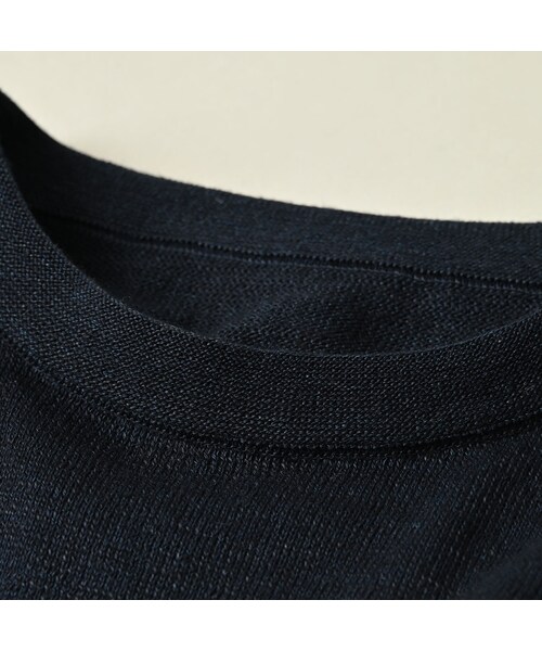45R（フォーティファイブアール）の「ホール超ガーゼの908クルー（インディゴ）（トップス・レディース・73-影色納戸・01-XS/02-S/03-M）」の12枚目の写真