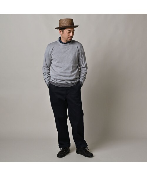 45R（フォーティファイブアール）の「ホール超ガーゼの908クルー（トップス・レディース・05-ホワイト杢/23-グレー杢/60-キミドリ杢/85-茶杢/92-スミクロ杢・01-XS/02-S/03-M/04-L）」の8枚目の写真