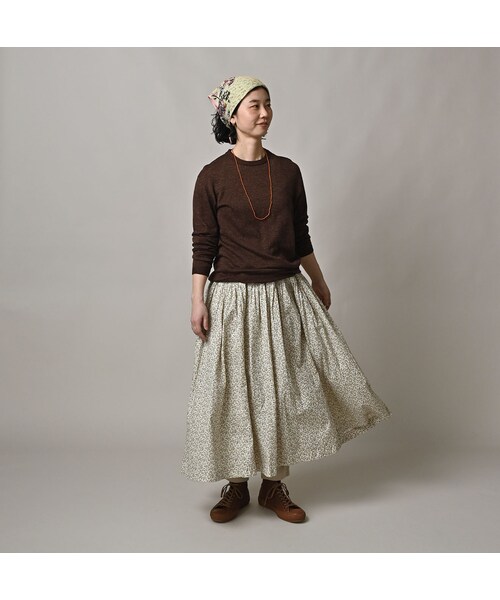 45R（フォーティファイブアール）の「ホール超ガーゼの908クルー（トップス・レディース・05-ホワイト杢/23-グレー杢/60-キミドリ杢/85-茶杢/92-スミクロ杢・01-XS/02-S/03-M/04-L）」の7枚目の写真