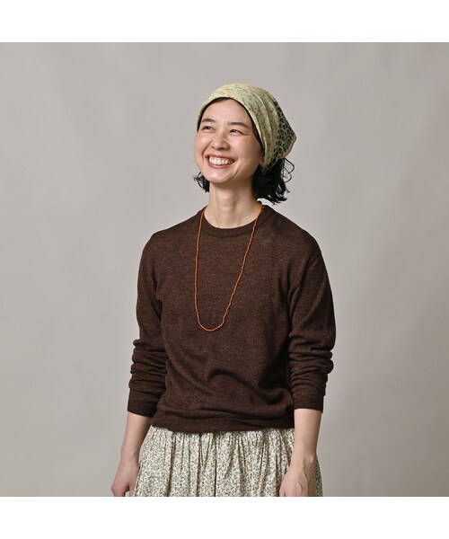 45R（フォーティファイブアール）の「ホール超ガーゼの908クルー（トップス・レディース・05-ホワイト杢/23-グレー杢/60-キミドリ杢/85-茶杢/92-スミクロ杢・01-XS/02-S/03-M/04-L）」の9枚目の写真