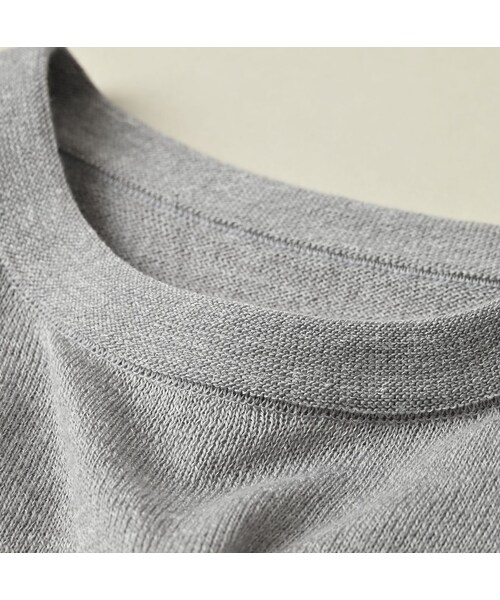 45R（フォーティファイブアール）の「ホール超ガーゼの908クルー（トップス・レディース・05-ホワイト杢/23-グレー杢/60-キミドリ杢/85-茶杢/92-スミクロ杢・01-XS/02-S/03-M/04-L）」の20枚目の写真