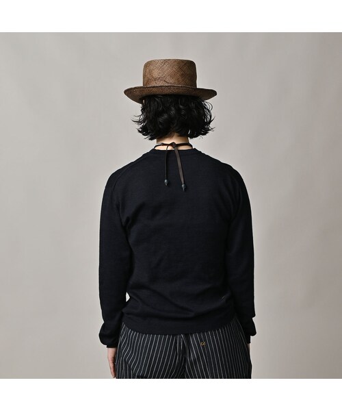 45R（フォーティファイブアール）の「ホール超ガーゼの908ヘンリー（インディゴ）（トップス・レディース・73-影色納戸・02-S/03-M）」の6枚目の写真