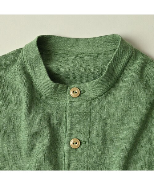 45R（フォーティファイブアール）の「ホール超ガーゼの908ヘンリー（トップス・レディース・05-ホワイト杢/23-グレー杢/60-キミドリ杢/85-茶杢/92-スミクロ杢・02-S/03-M）」の16枚目の写真