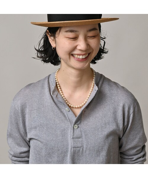 45R（フォーティファイブアール）の「ホール超ガーゼの908ヘンリー（トップス・レディース・05-ホワイト杢/23-グレー杢/60-キミドリ杢/85-茶杢/92-スミクロ杢・02-S/03-M）」の12枚目の写真