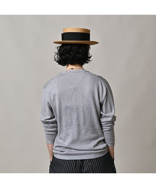 45R（フォーティファイブアール）の「ホール超ガーゼの908ヘンリー（トップス・レディース・05-ホワイト杢/23-グレー杢/60-キミドリ杢/85-茶杢/92-スミクロ杢・02-S/03-M）」の10枚目の写真