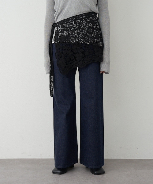 SHENERY（シーナリー）の「【ainode】フレアパンツ（デニムパンツ・レディース・ブルー/インディゴブルー・M/S）」の2枚目の写真