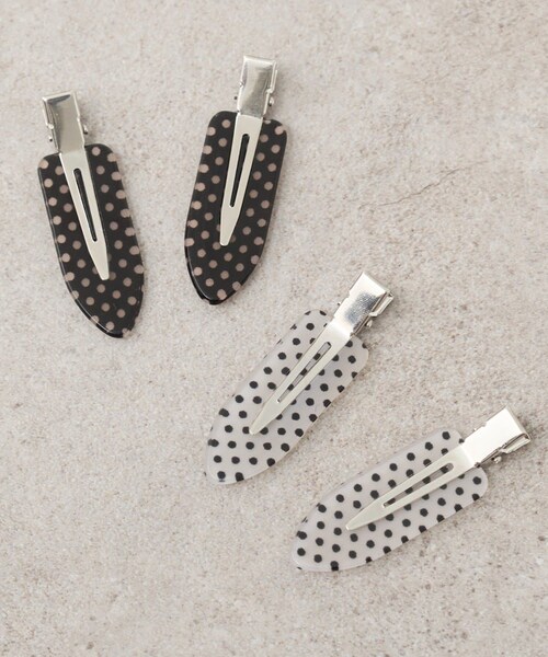 mystic（ミスティック）の「クリアドットヘアピン（その他ヘアアクセサリー・レディース・オフホワイト/ブラック・ONE）」の2枚目の写真